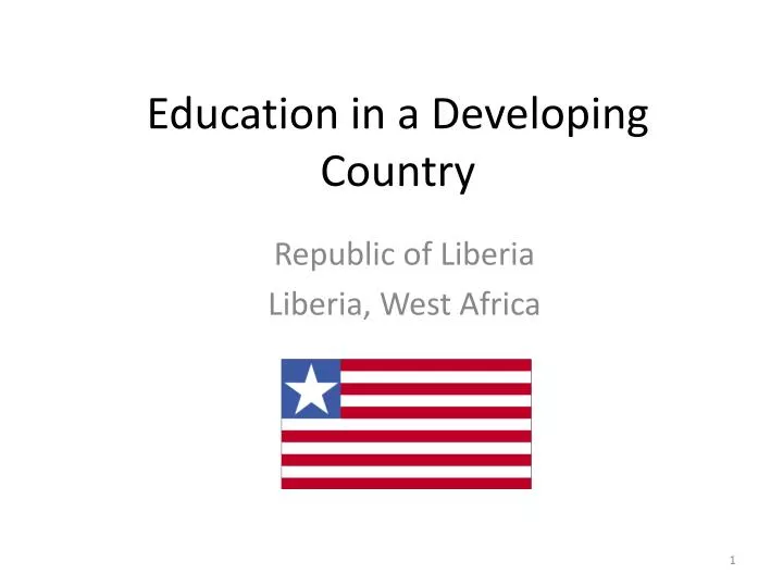 education in a developing country