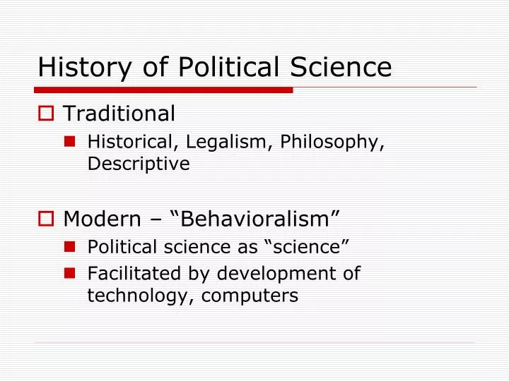 history of political science