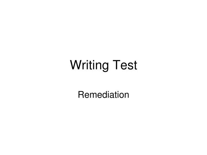 writing test