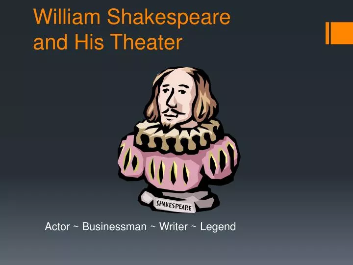 william shakespeare and his theater