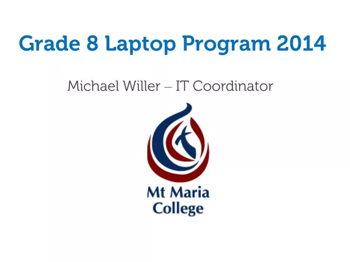 grade 8 laptop program 2014