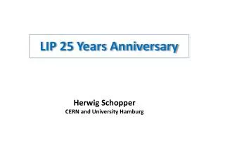 LIP 25 Y ears Anniversary