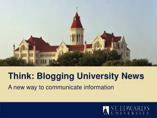 Think: Blogging University News