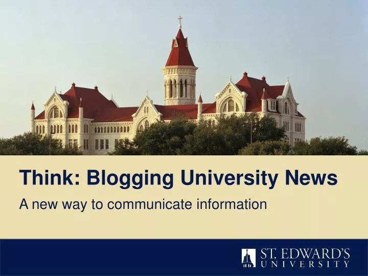 think blogging university news