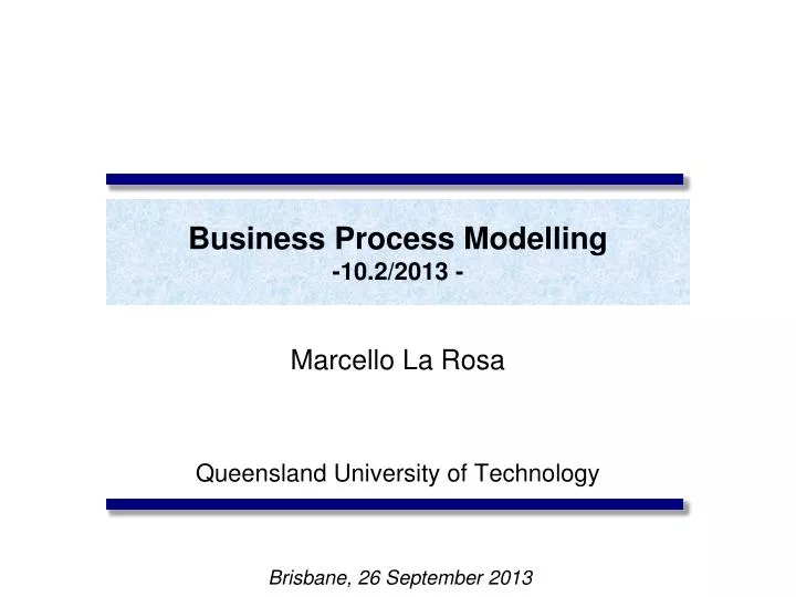 business process modelling 10 2 2013