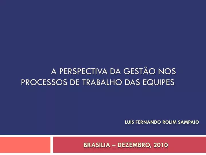 a perspectiva da gest o nos processos de trabalho das equipes