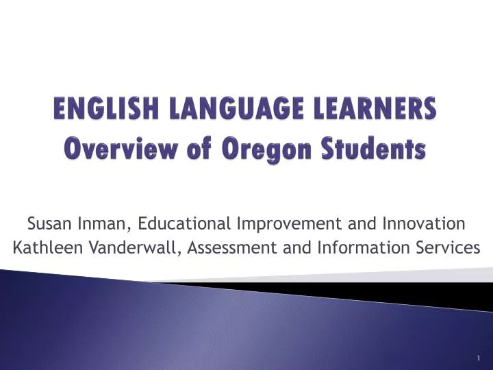 english language learners overview of oregon students