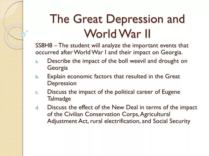 the great depression and world war ii