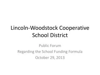 Lincoln-Woodstock Cooperative School District