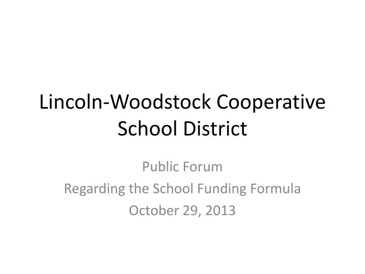 lincoln woodstock cooperative school district