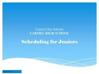 Carmel Clay Schools CARMEL HIGH SCHOOL