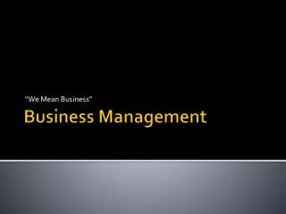 Business Management