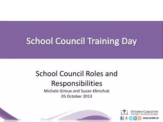 School Council Training Day