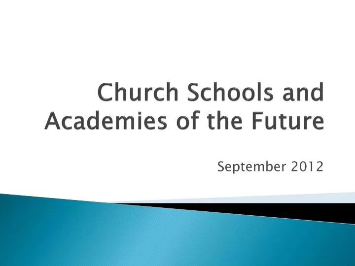 church schools and academies of the future