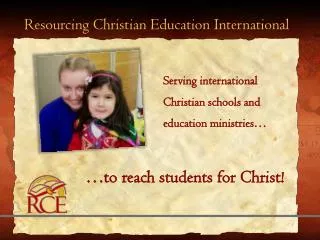 Resourcing Christian Education International