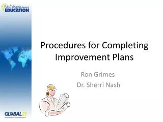 Procedures for Completing Improvement Plans