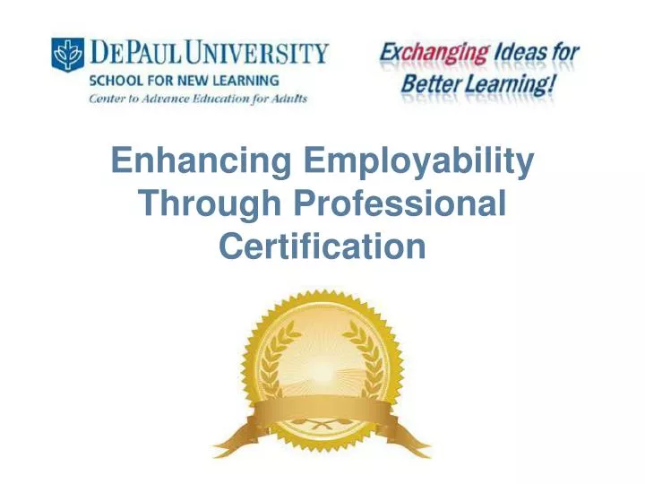 enhancing employability through professional certification