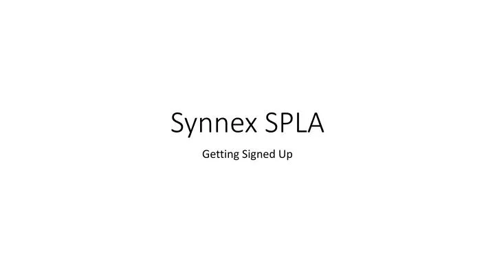 synnex spla