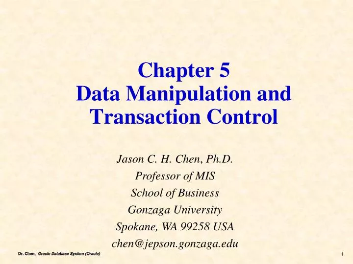 chapter 5 data manipulation and transaction control