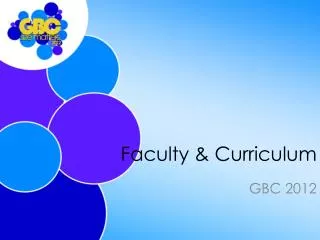 Faculty &amp; Curriculum
