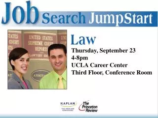 Thursday, September 23 4-8pm UCLA Career Center Third Floor, Conference Room