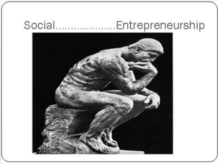 social entrepreneurship