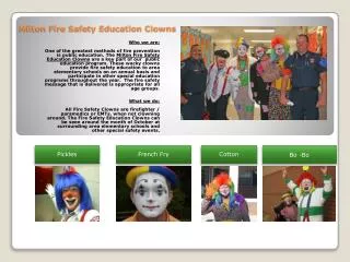 Milton Fire Safety Education Clowns