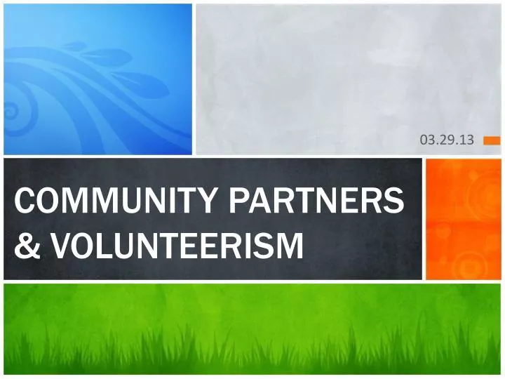 community partners volunteerism