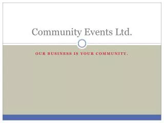 Community Events Ltd.