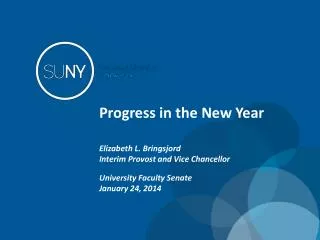 Progress in the New Year