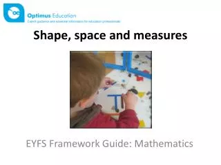 Shape, space and measures