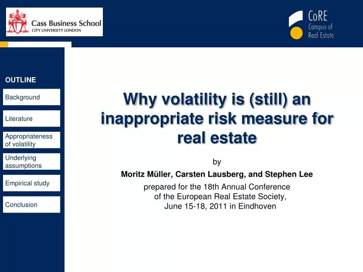 why volatility is still an inappropriate risk measure for real estate