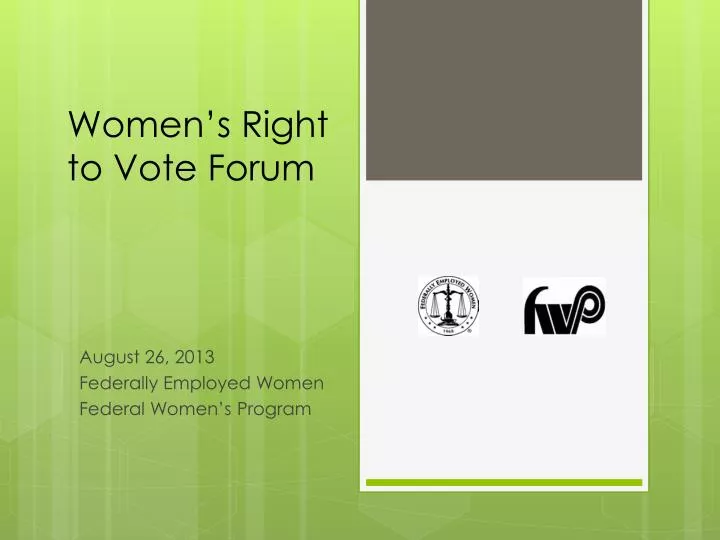 women s right to vote forum