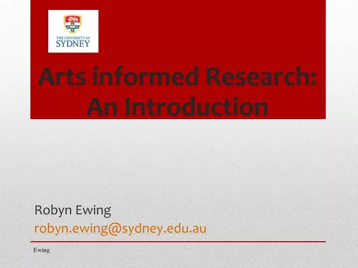 arts informed research an introduction