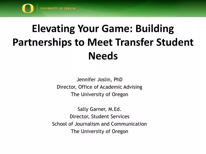 elevating your game building partnerships to meet transfer student needs