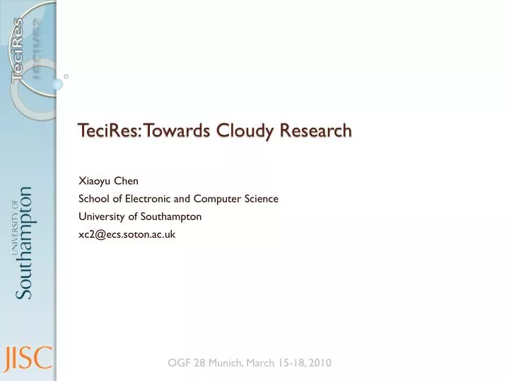 tecires towards cloudy research