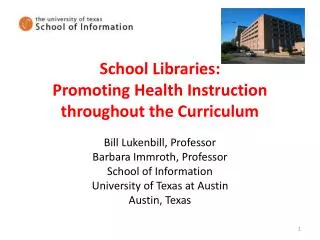 School Libraries: Promoting Health Instruction throughout the Curriculum