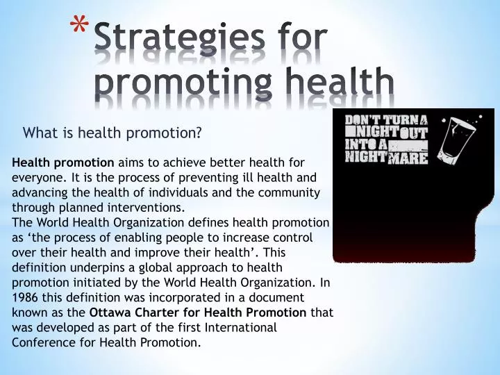strategies for promoting health