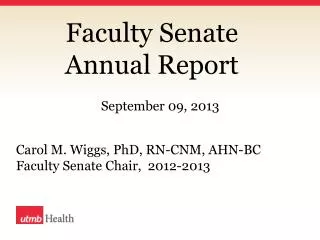 Faculty Senate Annual Report