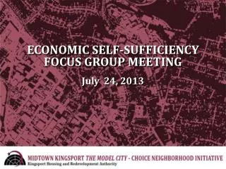 ECONOMIC SELF-SUFFICIENCY FOCUS GROUP MEETING July 24, 2013