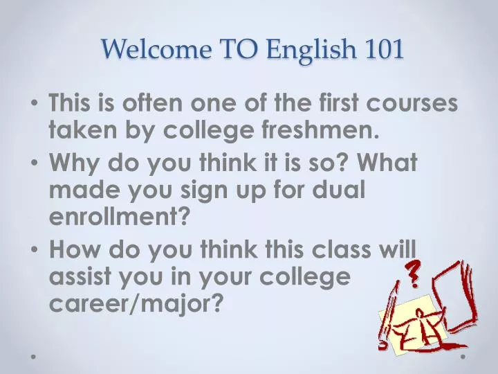 welcome to english 101
