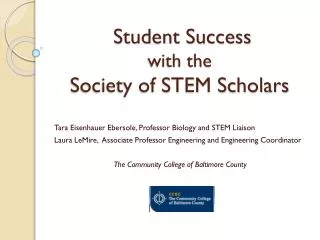 Student Success with the Society of STEM Scholars