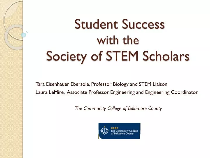 student success with the society of stem scholars