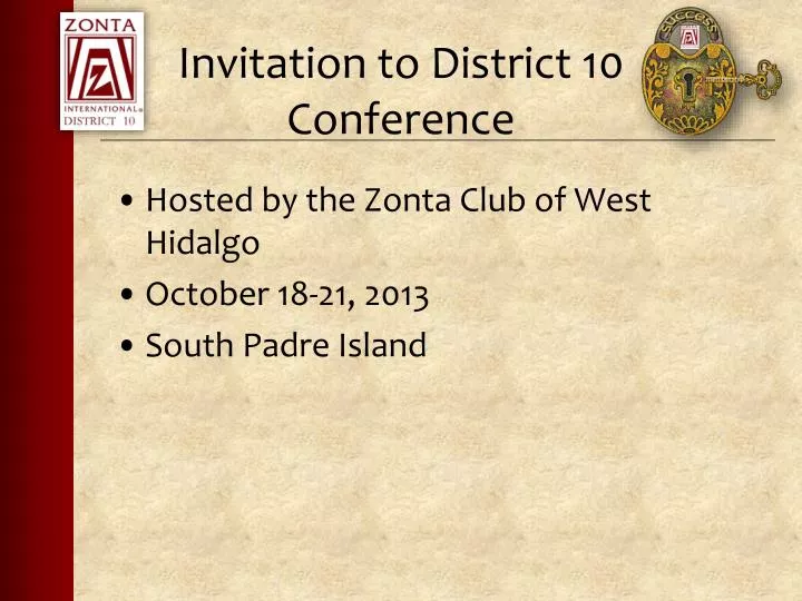 invitation to district 10 conference