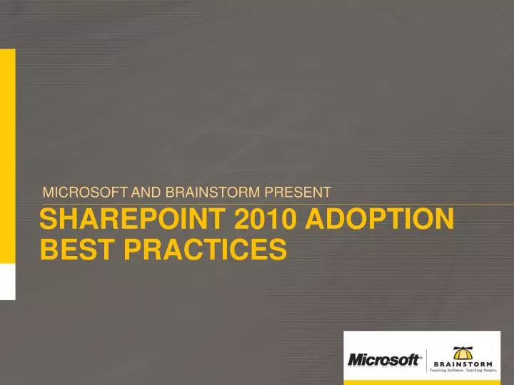 sharepoint 2010 adoption best practices