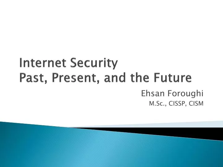internet security past present and the future