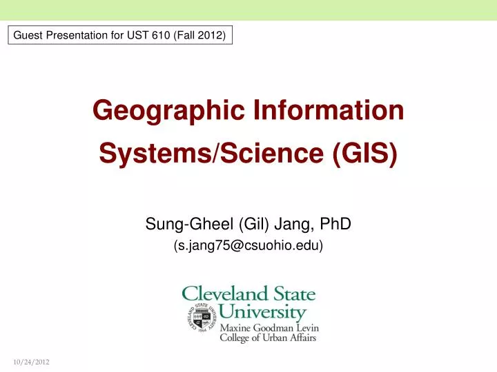 geographic information systems science gis