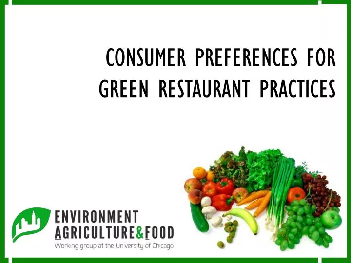 consumer preferences for green restaurant practices