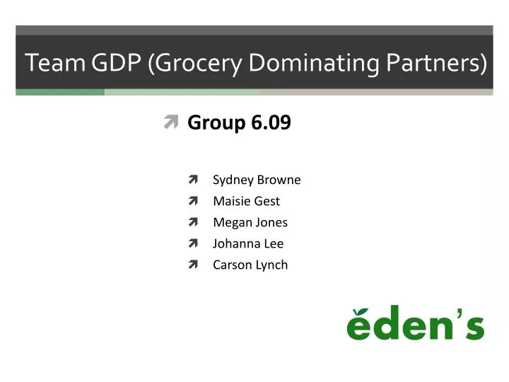 team gdp grocery dominating partners