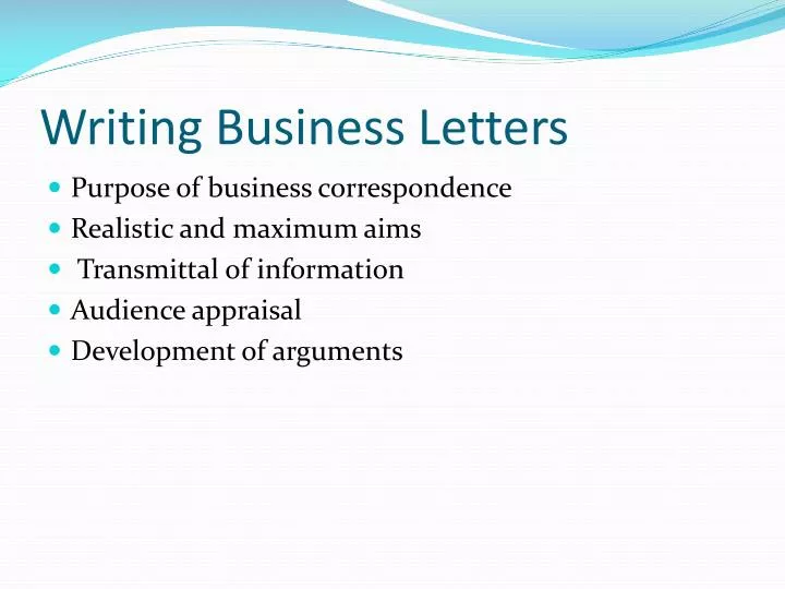 writing business letters